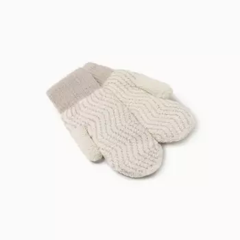 Варежки женские MINAKU, цвет молочный, 24 см