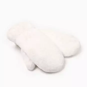 Варежки женские MINAKU, цвет молочный, 26 см