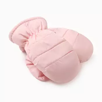 Варежки зимние детские MINAKU, розовые, 15 см