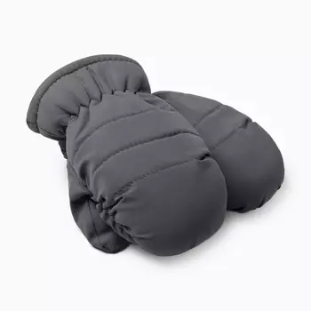 Варежки зимние детские MINAKU, серые, 15 см