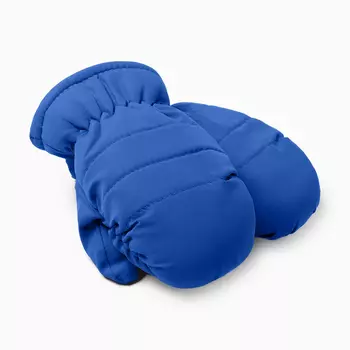 Варежки зимние детские MINAKU, синие, 15 см