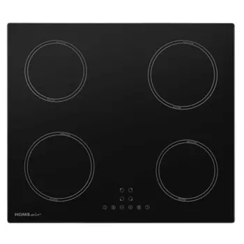 Варочная панель HOMSair HI64ABK, индукционная, 4 конфорки, сенсор, чёрный