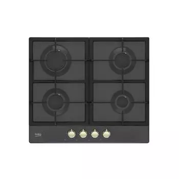 Варочная поверхность Beko HIAG64225SAR, газовая, 4 конфорки, электроподжиг, цвет антрацит
