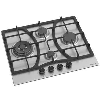 Варочная поверхность ESPERANZA HG4S3W X, газовая, 4 конфорки, серебристая