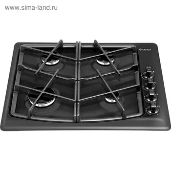 Варочная поверхность Gefest СГ СН 1211 К21, газовая, 4 конфорки, цвет чёрная матовый