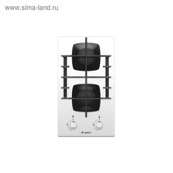 Варочная поверхность Gefest 2002 К12, 2 конфорки, газовая, белая