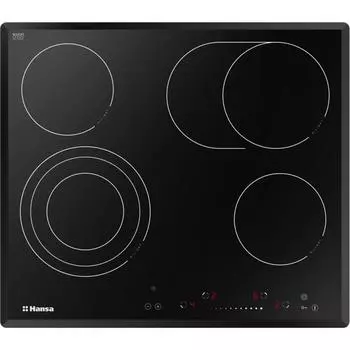 Варочная поверхность Hansa BHC66906, электрическая, 4 конфорки, сенсор, черная