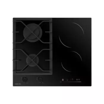 Варочная поверхность HIBERG VM 6021 B, комбинированная, 4 конфю., газ-контроль, чёрная