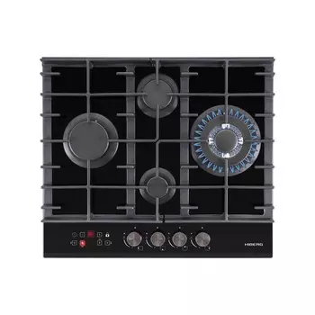 Варочная поверхность HIBERG VM 6145 B, газовая, 4 конф., газ-контроль, чёрная