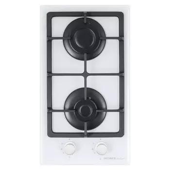 Варочная поверхность HOMSair HGG323GCWH, газовая, 2 конфорки, белая