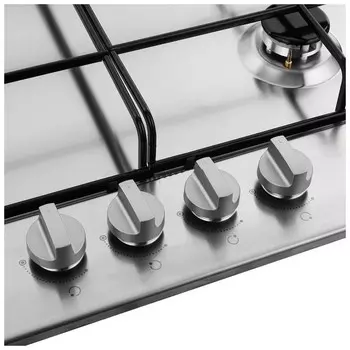 Варочная поверхность Indesit THP 642 W/IX/I RU, газовая, 4 конфорки, цвет нерж. сталь