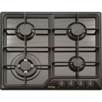 Варочная поверхность Körting HG 630 CTSN, газовая, 4 конфорки, 60 см, черная