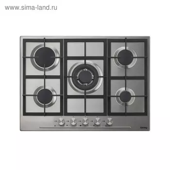 Варочная поверхность Körting HG 765 CTX, газовая, 5 конфорок, 75 см, серая