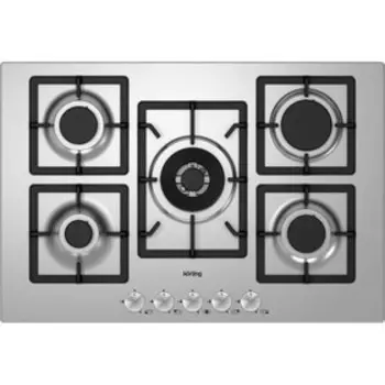 Варочная поверхность Körting HG 797 CTX, газовая, 5 конфорок, 75 см, серая