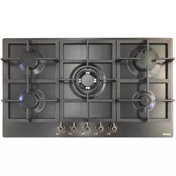 Варочная поверхность Körting HG 965 CTRN, газовая, 5 конфорок, чёрная