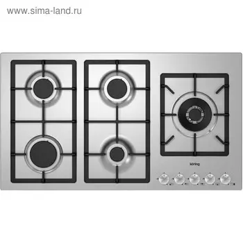 Варочная поверхность Körting HG 997 CTX, газовая, 5 конфорок, 85 см, серая