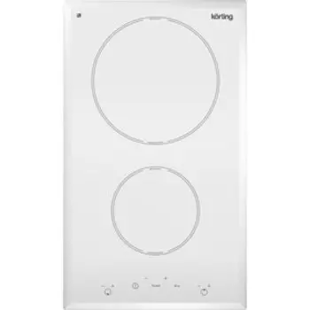 Варочная поверхность Körting HI 32003 BW, индукционная, 2 конфорки, сенсор, Booster, белая