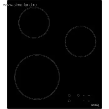 Варочная поверхность Körting HI 42031 B, индукционная, 3 конфорки, сенсор, Booster, черная