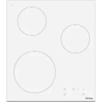 Варочная поверхность Körting HI 42031 BW, индукционная, 3 конфорки, сенсор, Booster, белая