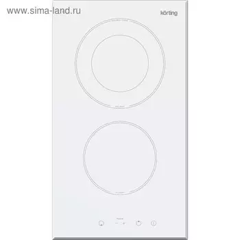 Варочная поверхность Körting HK 32033 BW, электрическая, 2 конфорки, сенсор, белая