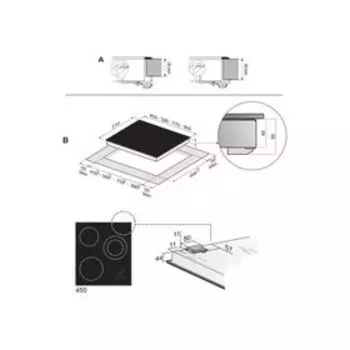 Варочная поверхность Körting HK 42031 BW, электрическая, 3 конфорки, сенсор, белая
