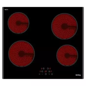 Варочная поверхность Körting HK 60003 B, электрическая, 4 конфорки, сенсор, чёрная