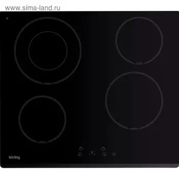 Варочная поверхность Körting HK 62001 B, электрическая, 4 конфорки, сенсор, черная