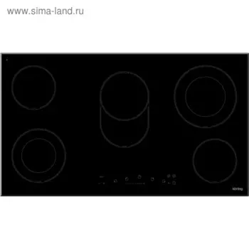 Варочная поверхность Körting HK 93551 B, электрическая, 5 конфорок, сенсор, черная