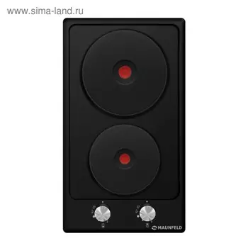 Варочная поверхность Maunfeld EEHE.32.4B, электрическая, 2 конфорки, черный
