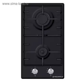 Варочная поверхность Maunfeld EGHE.32.3EB/G, газовая, 2 конфорки, чёрная