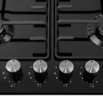 Варочная поверхность Maunfeld EGHE.64.3EB/G, газовая, 4 конфорки, черный