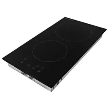 Варочная поверхность Maunfeld EVCE 292-BK, электрическая, 2 конфорки, сенсор, чёрная
