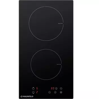 Варочная поверхность MAUNFELD EVI.292ST-BK, индукционная, 2 конфорки, сенсор, чёрная