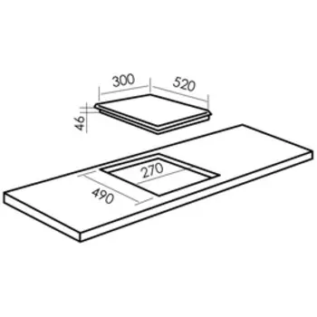 Варочная поверхность MBS PG-304BL, газовая, 2 конфорки, механическое управление, чёрная