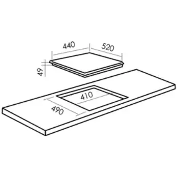 Варочная поверхность MBS PG-453IV, газовая, 3 конфорки, механическое управление, бежевая