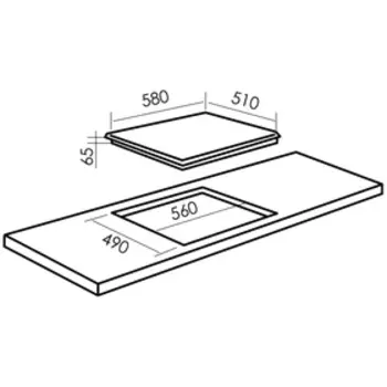 Варочная поверхность MBS PI-605, индукционная, 4 конфорки, сенсор, 9 уровней нагрева, чёрная