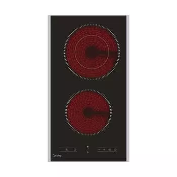 Варочная поверхность Midea MCH32330FX, электрическая, 2900 Вт, 2 конфорки, сенсор, чёрная