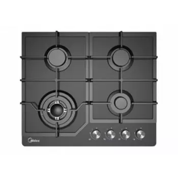 Варочная поверхность Midea Mg684Tgb, газовая, 4 конф., газ-контроль, черная