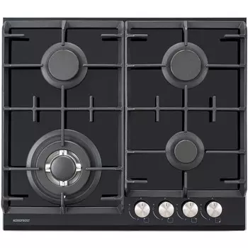 Варочная поверхность NORDFROST HM 6042 B, газовая, 4 конфорки, чёрный