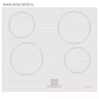 Варочная поверхность Zigmund &amp; Shtain CNS 027.60, электрическая, 4 конфорки, сенсор, белая