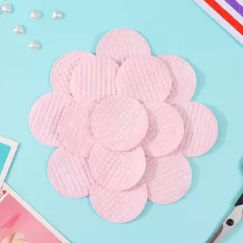 Ватные диски розовый 120 шт в п/э пакете