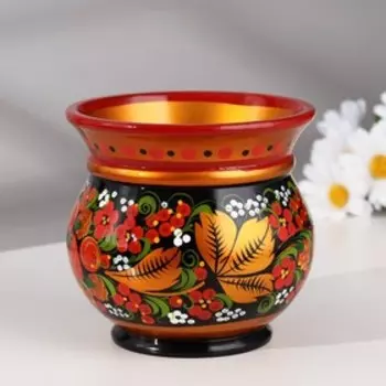 Деревянная ваза для цветов, сухоцветов, 1212 см, 600 мл, холома