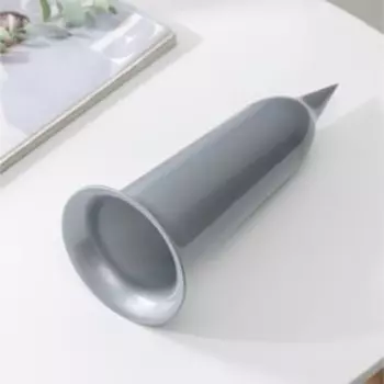 Ваза для цветов Santino, 650 мл, с колышком, пластик, серебристая