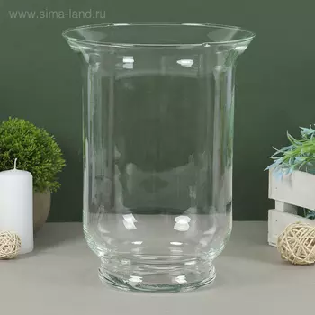 Ваза "Афина" d-18см h-25х15 см, 2,5л 2033 прозрачная