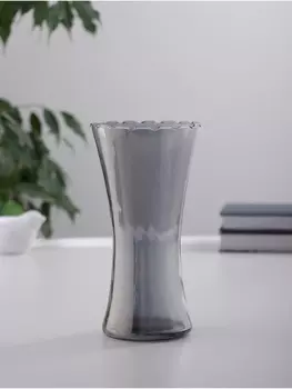 Ваза «Агнес», талия, 19.510 см, стекло, серая