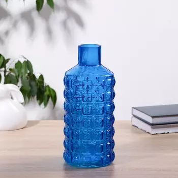 Ваза «Альхес», средняя, 2611 см, d=4 см, стекло, синяя