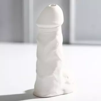 Ваза для цветов «Анатомия», белая, 5,5 х 16 х 8,5 см.