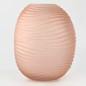 Ваза для цветов «Аура» из бежевого стекла 201717 см