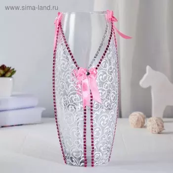 Ваза "Ажурная", бантик d-7.5см, 10х26см