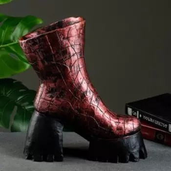 Ваза "Башмак " красная